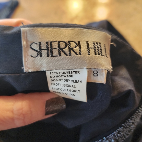 Sherri Hill 2 Piece Navy Blue Gown Size 8 - Picture 7 of 11